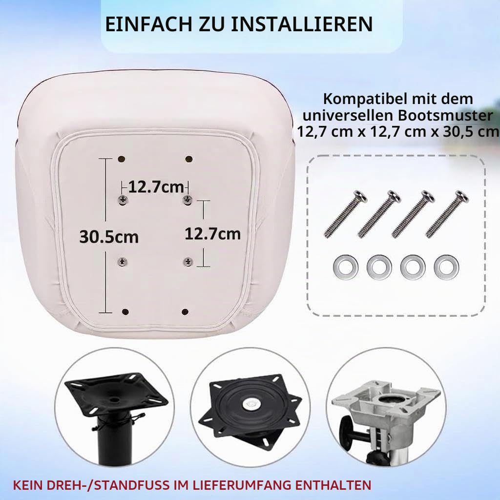 Pontonboot-Sitz Bootskapitänssitz, ergonomischer Kapitänssitz,