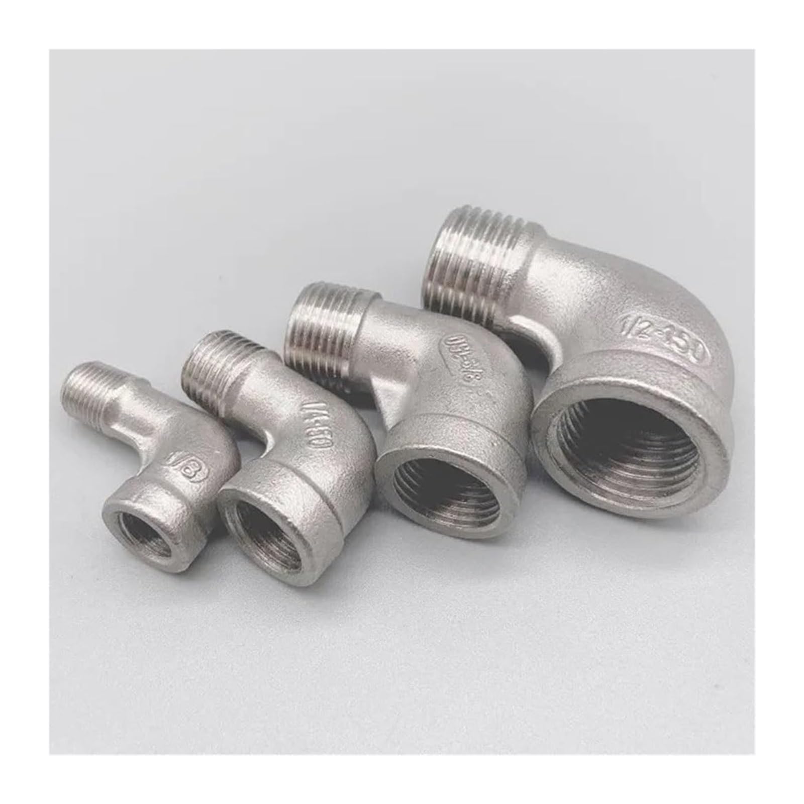 Conectores de codo de 1/8", 1/4", 3/8", 1/2", 3/4" y 1" hembra de acero inoxidable 304.,Conectores acodados(Dn 32)