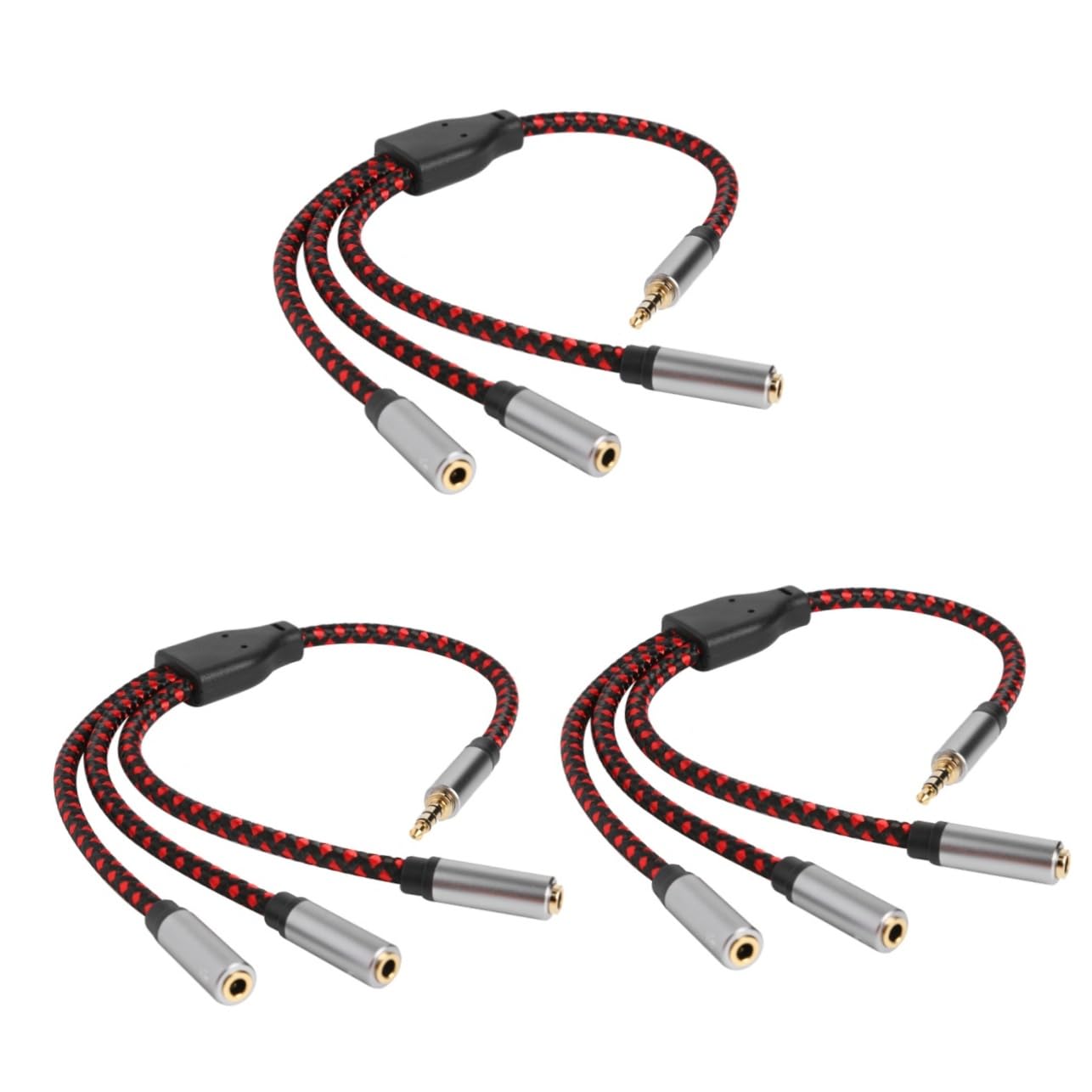 Uonlytech 3pezzi Cavo Audio Splitter Vie Per Cuffie Adattatore Audio Leggero e Compatto Compatibile Con Laptop e Smartphone Per Viaggi e Uso Quotidiano