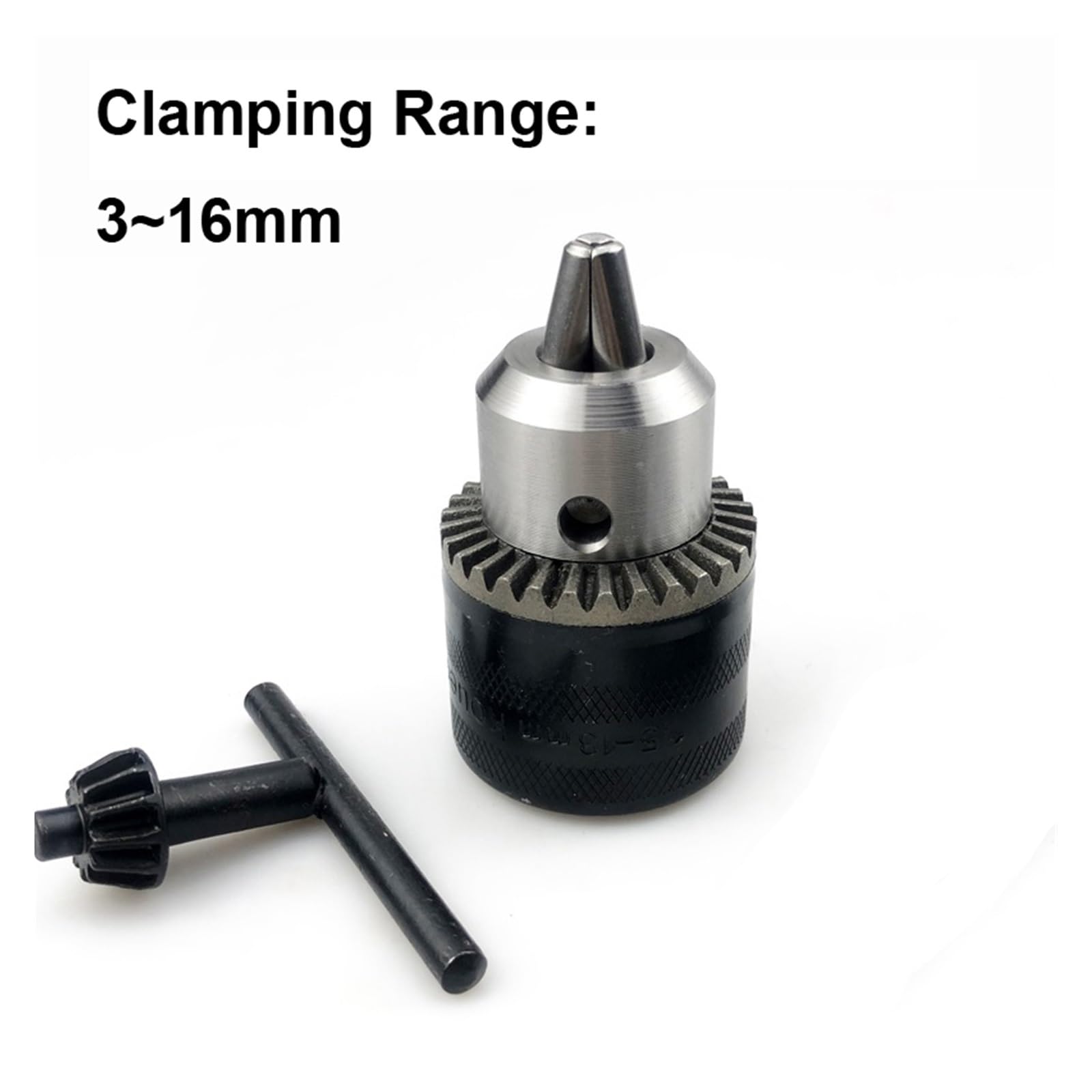 Portabrocas de alta resistencia de 3 mordazas de 3 a 16 mm | Adaptador de cambio rápido de 1/2"-20UNF | SDS PLUS/Hex/Escuadra for destornillador de impacto + llave(Drill Chuck Ony)