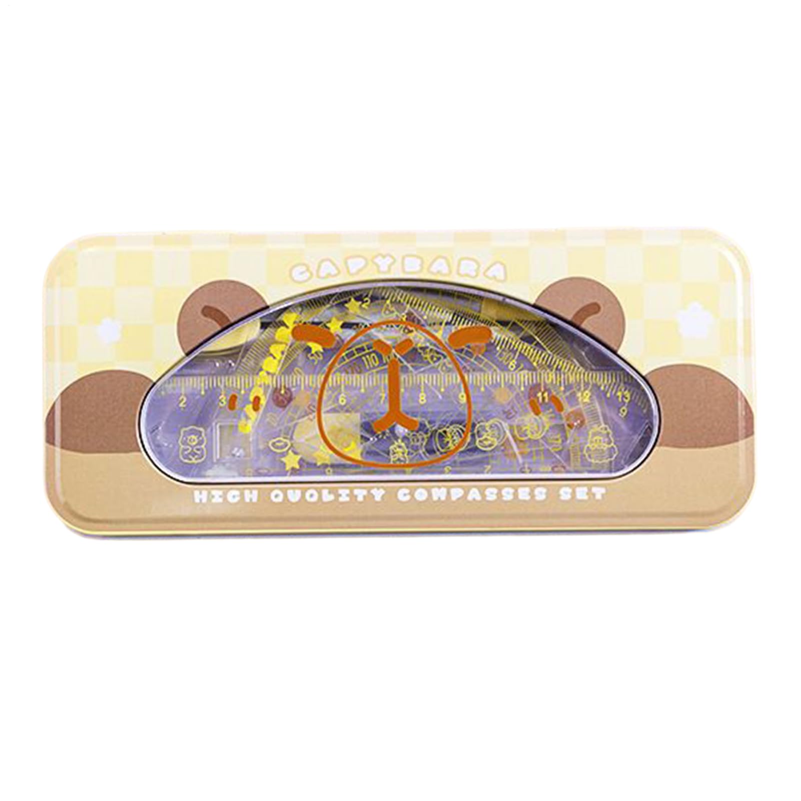 Measuring Devices Measuring Instruments - Mathematical Geometry Set, Transparent Capybara Instrument, Clear Measuring Device for Learning Lessons