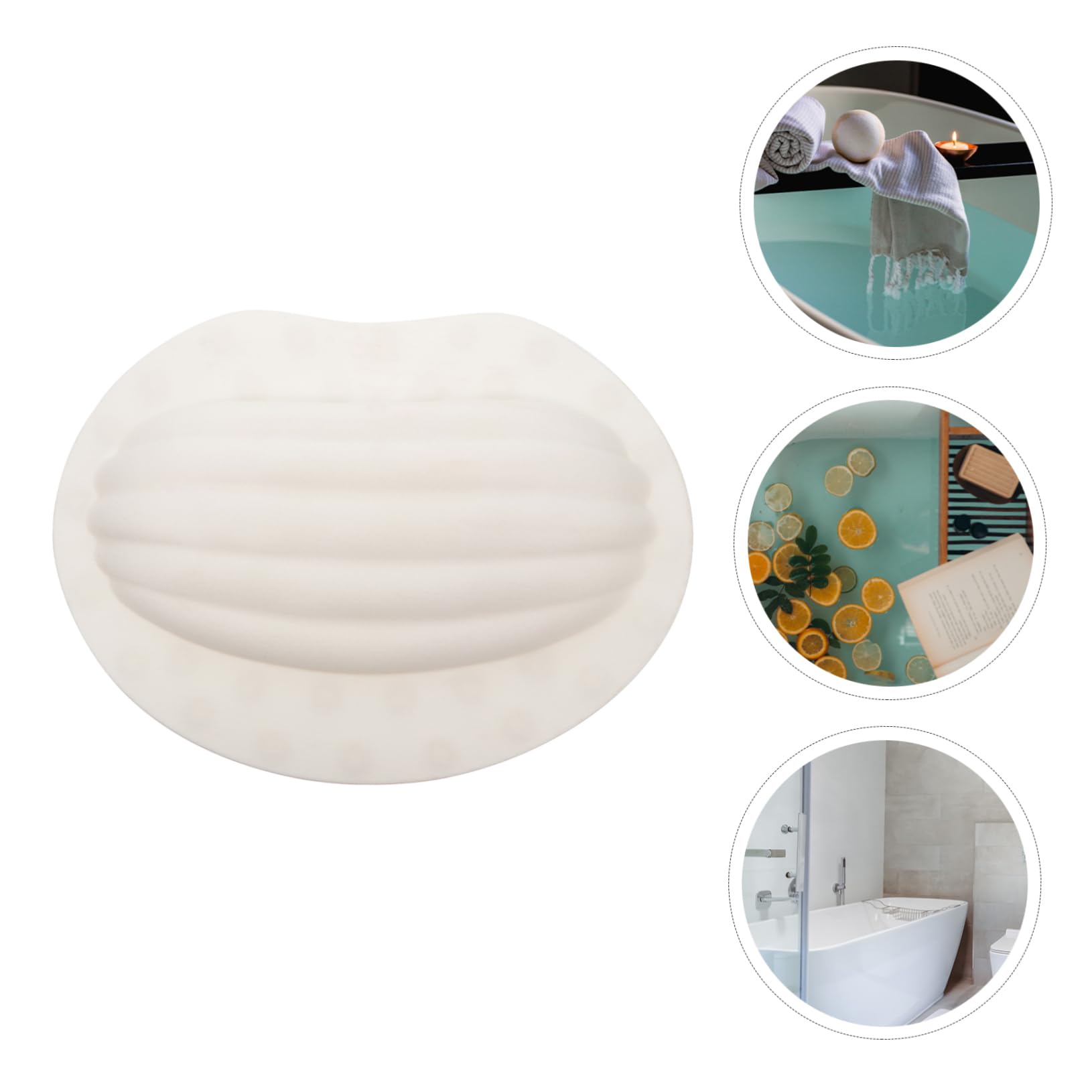 DOITOOL Badewannenkissen Robust Ergonomisches Saugnapf mit TPE aus Weißem Verschiedenen und Passend für Verschiedene Badewannenformen für Wellness und Entspannung Zuhause