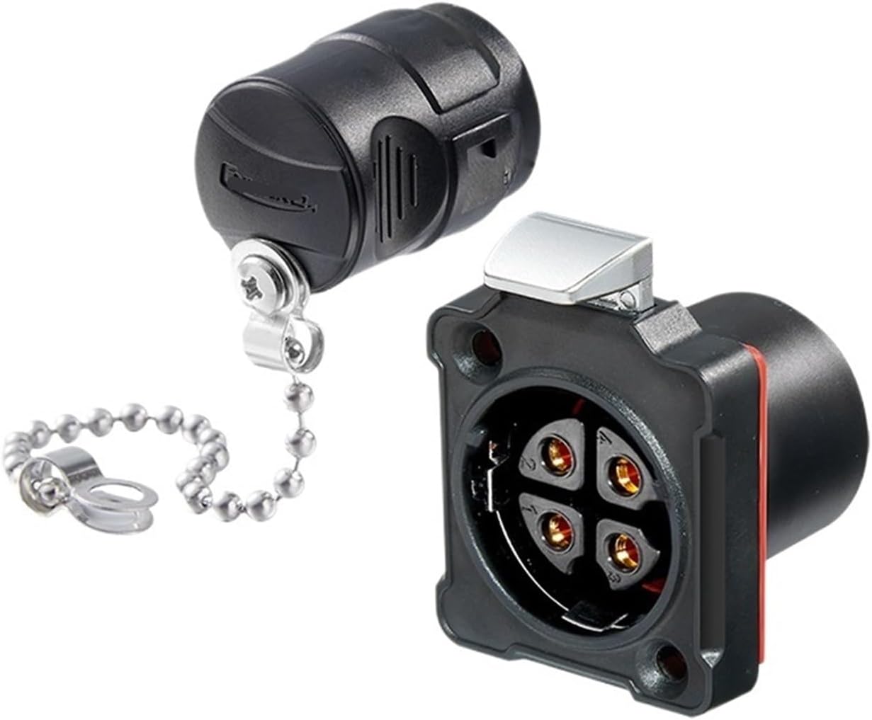 BD24 plastic aviation 4-pin salt spray proof UL energy vehicle power male and female docking connector(Male and female plug)