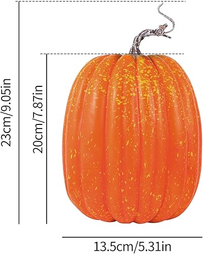 Miniatura 3 de 7 calabazas artificiales para decoración, calabazas de espuma sintética de calabaza surtidas para el hogar, otoño, Halloween, Acción de Gracias (1