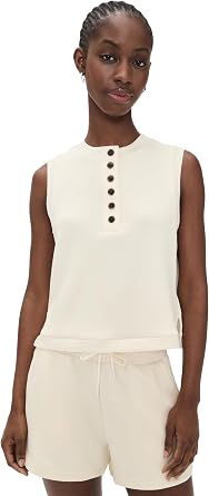 Varley Womens Marla Button Placket Tank