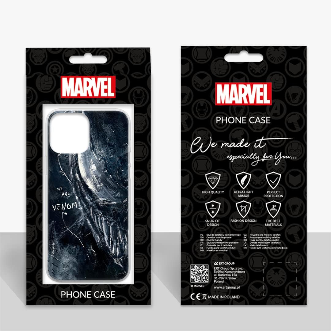 ERT GROUP Mobile Phone case for Xiaomi REDMI Note 9 Original and Officially Licensed Marvel Pattern Venom 006 optimally adapted to The Shape of The Mobile Phone, case Made of TPU