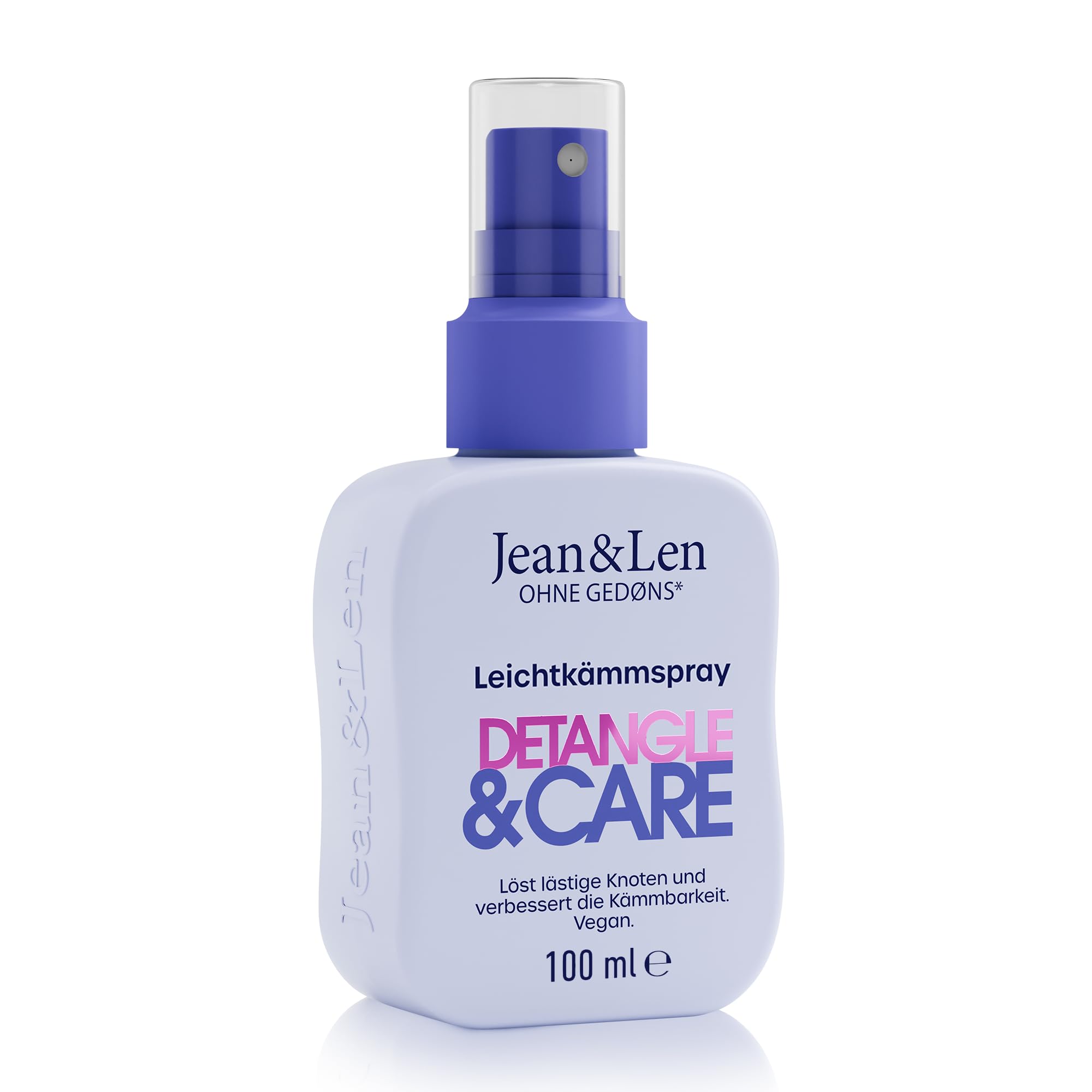 Jean & Len Leichtkämmspray Detangle & Care, für jeden Haartyp geeignet, entwirrt das Haar & verbessert die Kämmbarkeit, fruchtiger Duft, Detangling, ohne Silikone & Parabene, vegan, 100 ml