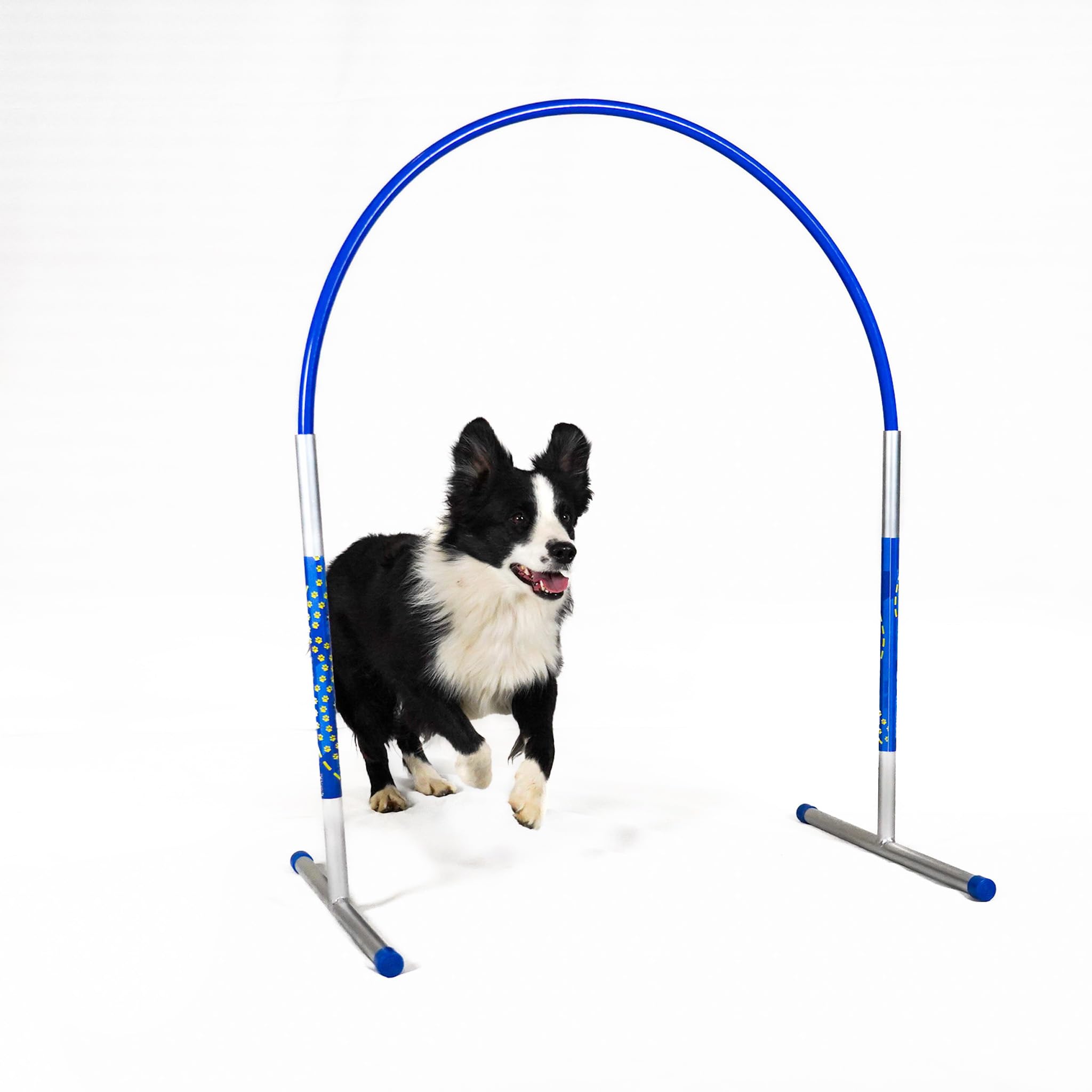 Callieway Hoopers Agility Hoops Lot de 6 cerceaux en aluminium Bleu (sans barre centrale)