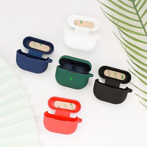 Miniatura 5 de DAYJOY - Juego de 2 fundas protectoras de silicona suave compatibles con Jabra Elite 10Elite 8 Active con llavero (negro y azul)