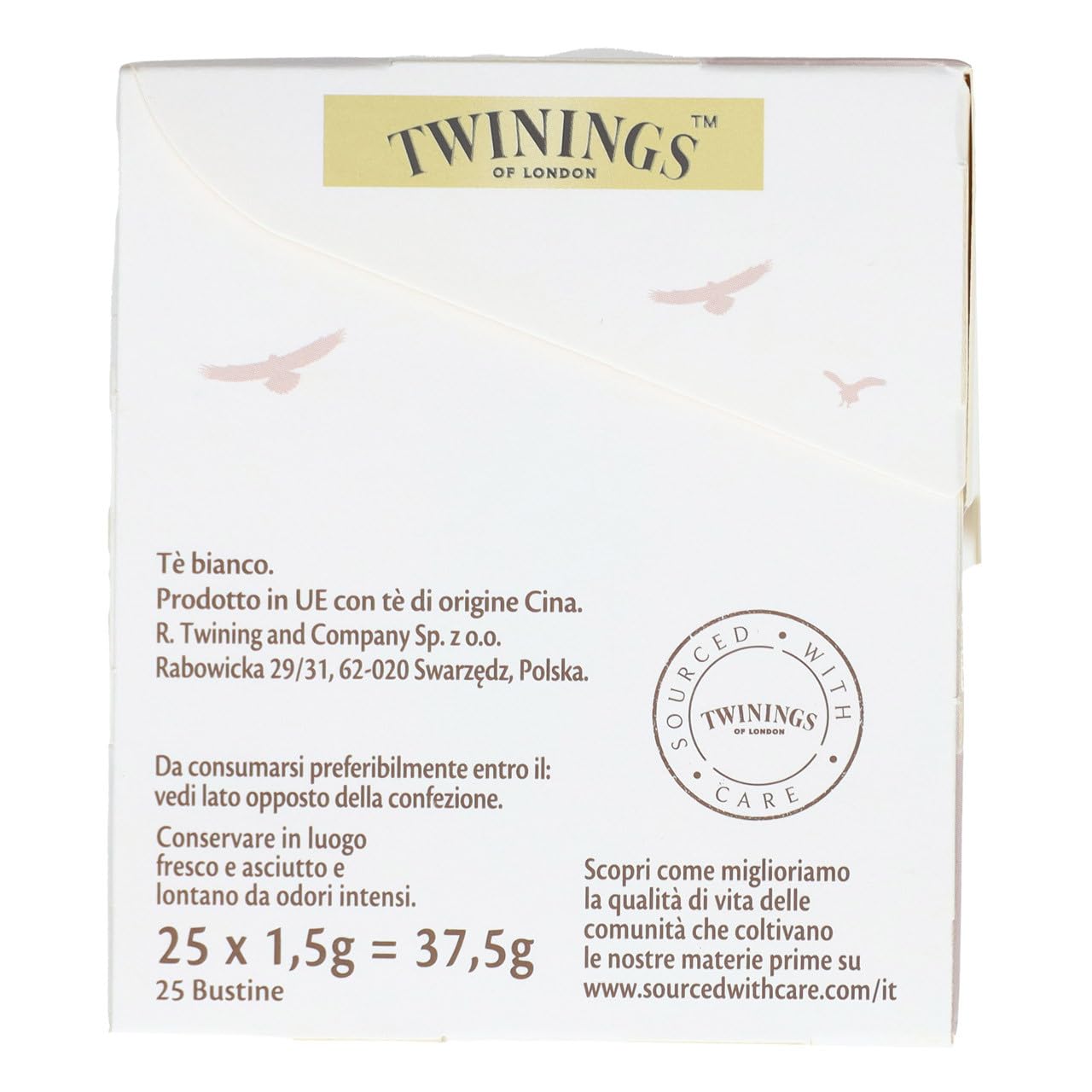 Twinings of London Té Blanco 25 saquitos