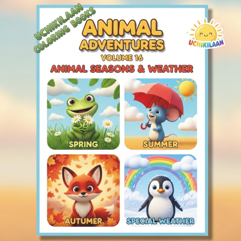 ANIMAL ADVENTURES – VOLUME 16 Animal Seasons & Weather: Explore the Seasons Through Cute Animals & Fun Weather Scenes!