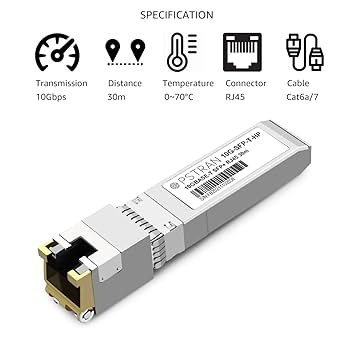 ④HPE Aruba互換のsfp+ RJ45 10BASE-T 2個セット Amazon.co.jp: OPSTRAN 10GBASE-T SFP+ to RJ-45 銅製
