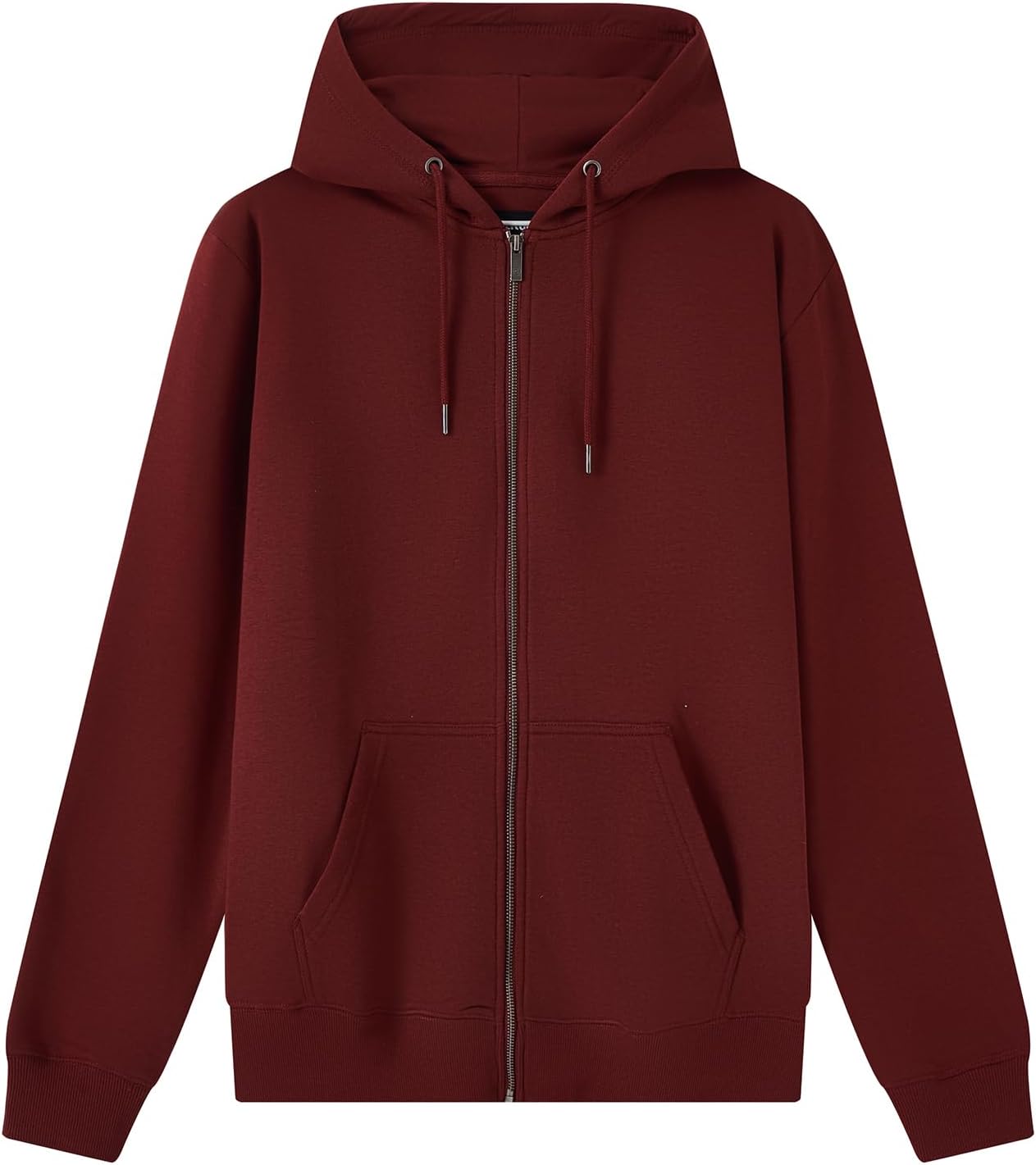 Mens Zip Up Hoodie Fleece Lined Long Sleeve Hooded Sweatshirt with Drawstring S-3XL