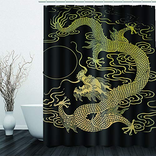 Zhkn Tenda della Doccia Drago Modello Impermeabile...
