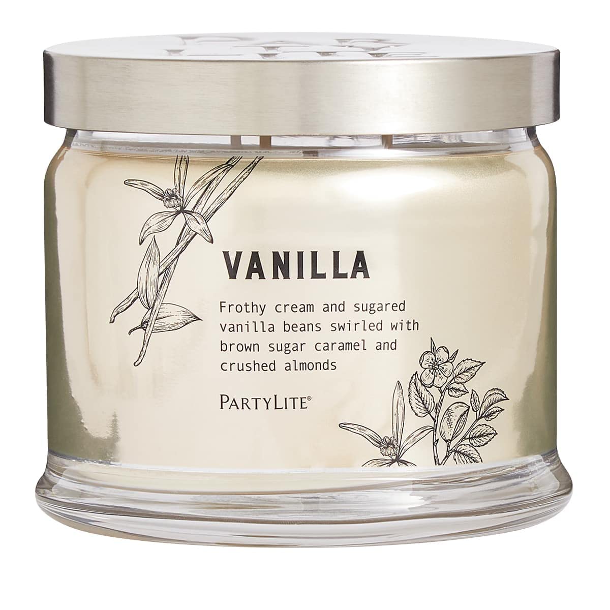 Partylite Vanilla Duftkerze mit 3 Dochten