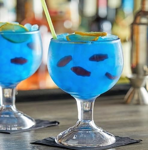 Miniatura 2 de TrueCraftware  24 oz. - Cóctel de camarones estilo cristal copa, coronaritas, margaritas, policarbonato, vasos, base pesada, apto para lavavajillas