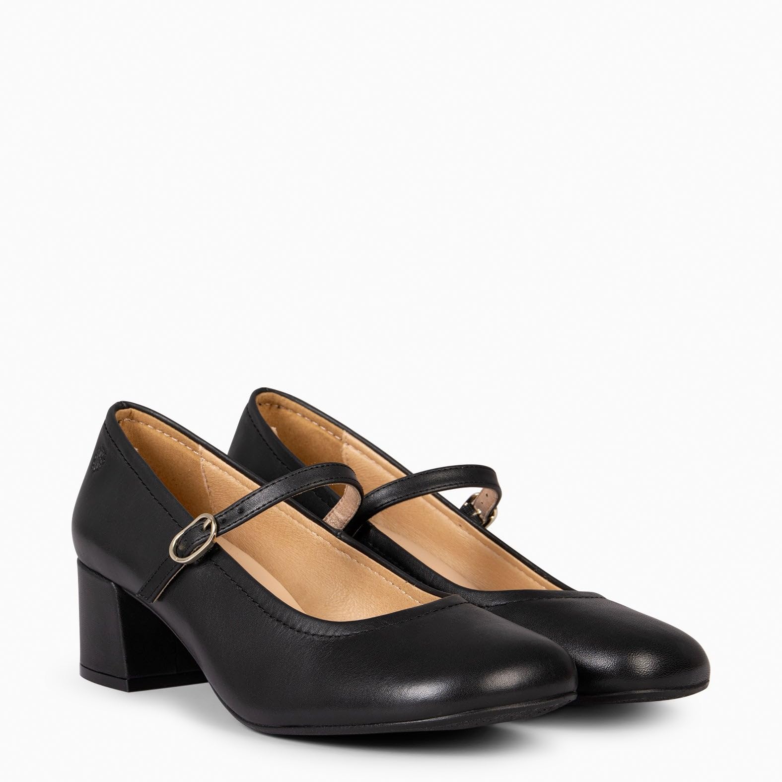 miMaO. Zapatos Anchos con Pulsera para Mujer con tacón Ancho y Plantilla de Gel. Hecho en España