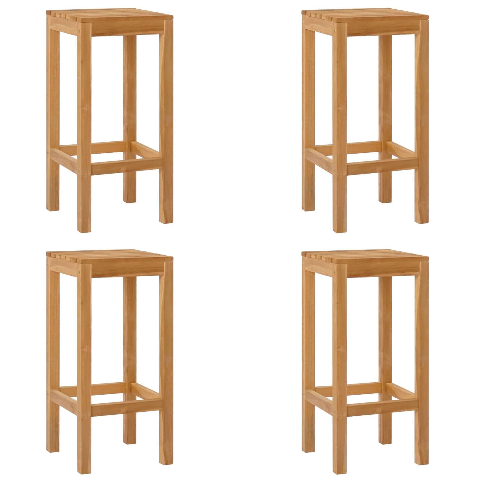 Tabourets de bar en teck pour vos soirées d'été et apéritifs conviviaux sur la terrasse