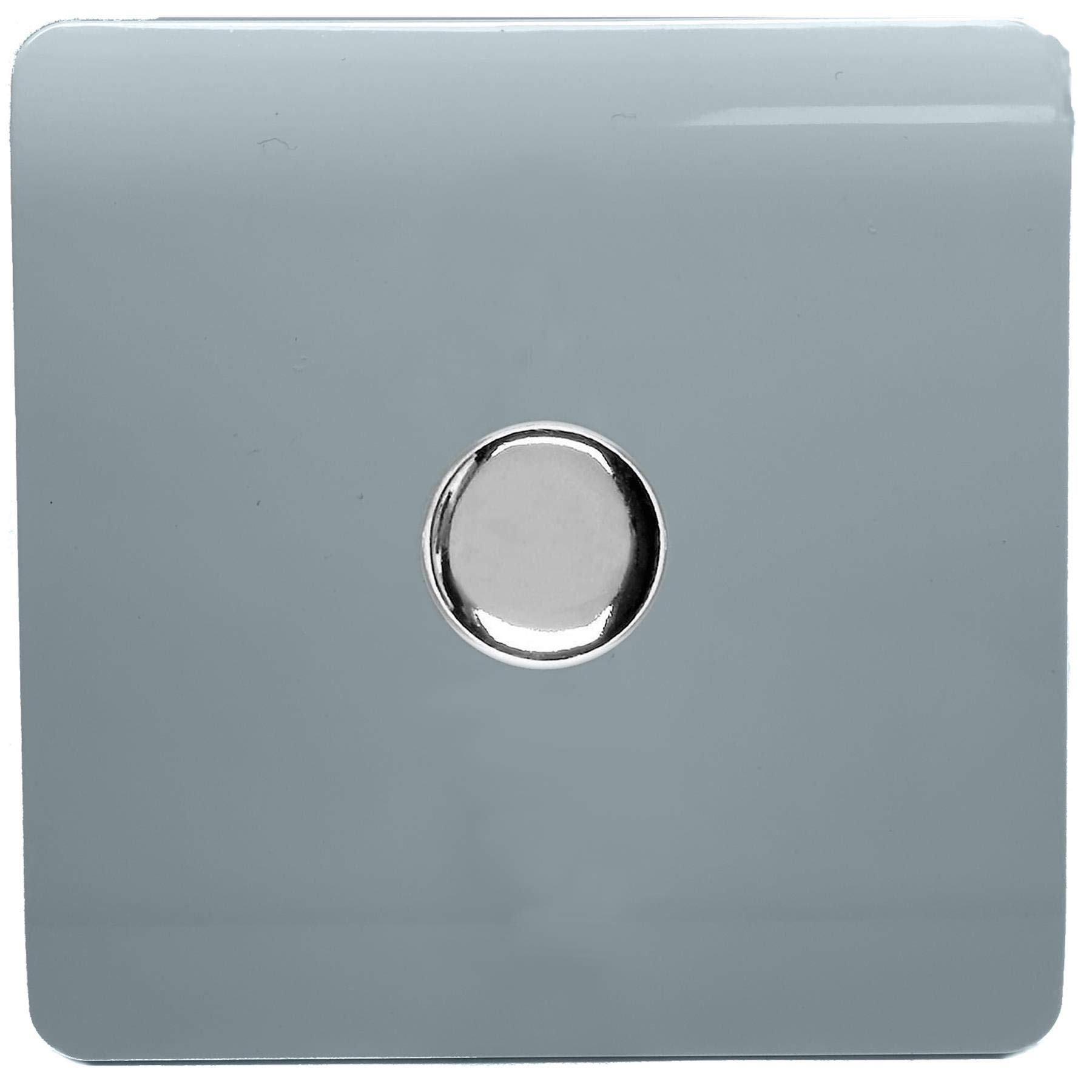 B&Q -  Trendi Switch 1 Gang 1 Or 2 Way 150W Rotary Led Dimmer Light Switch In Cool Grey