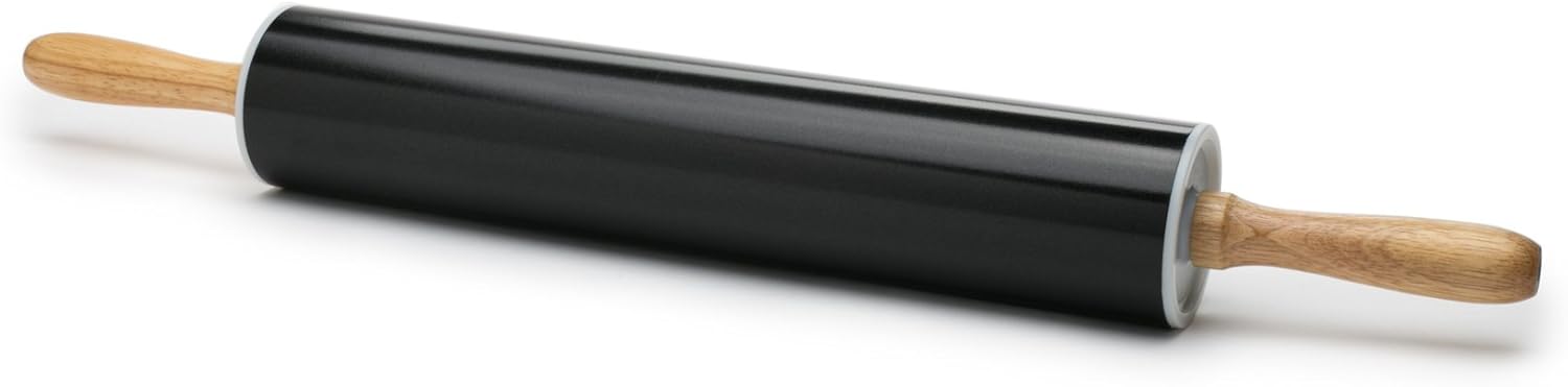 Fox Run Non-Stick Rolling Pin, Carbon Steel, 12-Inch Barrel, Black