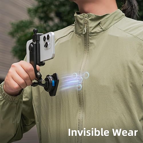Miniatura 6 de Soporte de arnés magnético mejorado para correa de pecho para teléfono, soporte magnético de liberación rápida ajustable para teléfono celular,