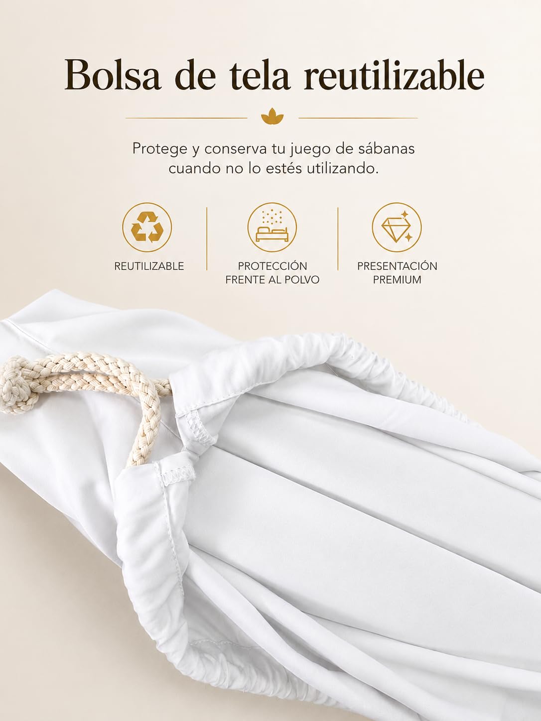 Jomy Juego de sabanas 150 x 190/200 cm Algodon de 300 Hilos Blanco Juego Cama sábana encimera + sábana Bajera Ajustable + 2 Fundas de Almohada 50 x 75 cm 100% Algodon Blanco