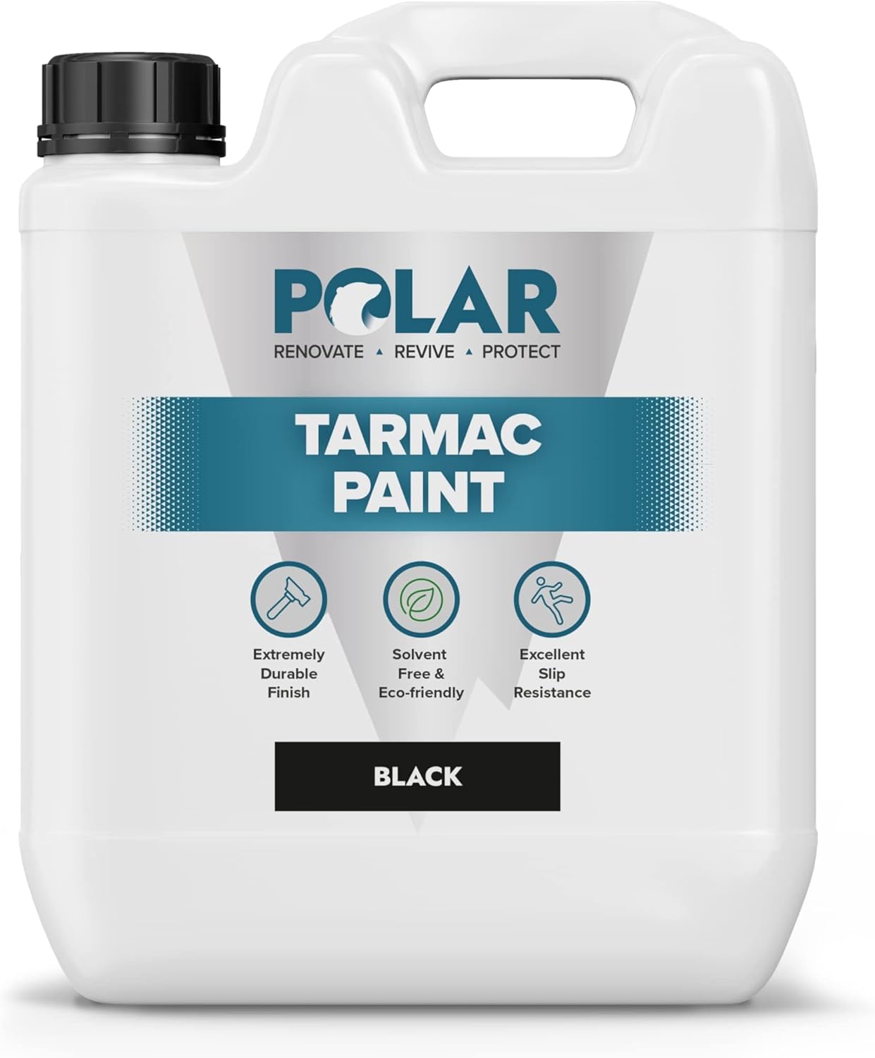 Polar Black Tarmac Paint 5 Litre Enhance & Protect Driveway