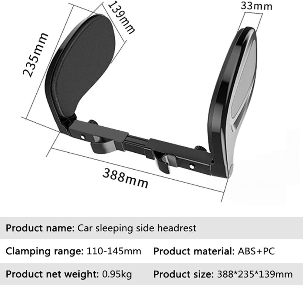 Car Seat Headrest Pillow,Car Travel Headrest,Retractable Car Support Seat Headrest,180 Degree Adjustable Both Sides,No Odor Easy Clean,Suitable for Adult and Kids