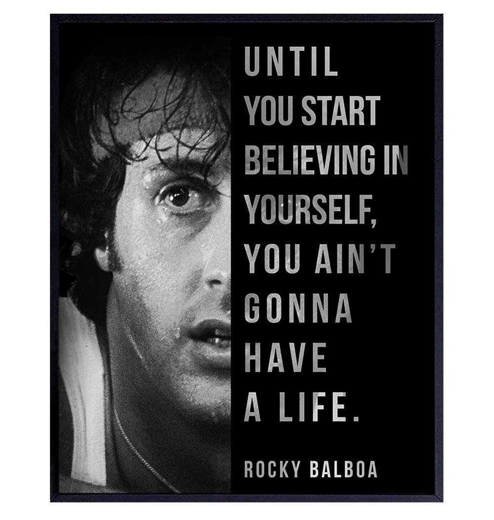 Rocky Famous Quotes Rocky Inspirational Poster, Rocky Quote, Rocky