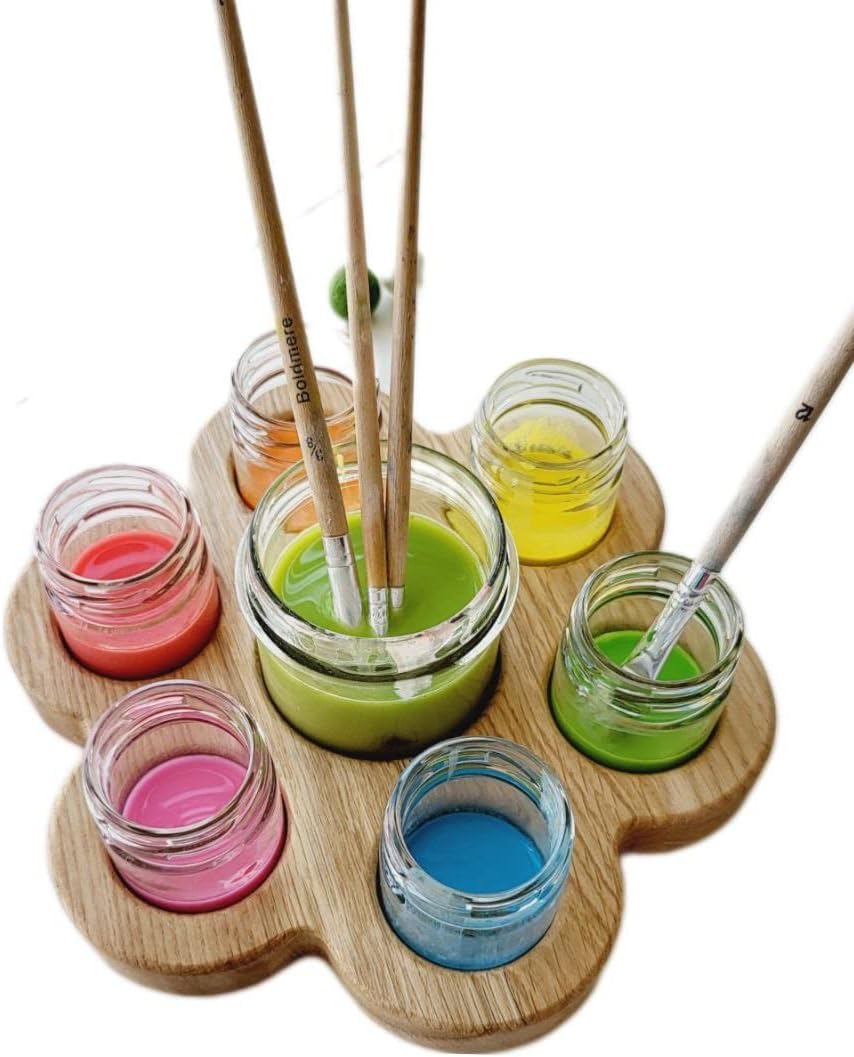Paint jar Holder Brush Pencil Watercolor Painting Sorting Tray Watercolor Tray Art Supplies Organization Painting Storage Paint jar Art Supply Organize