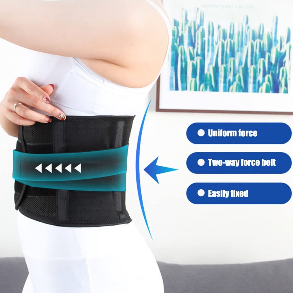 cintura di sostegno per la schiena, Cinghie elastiche a doppia regolazione for alleviare il dolore for uomo donna ernia del disco sciatica scoliosi lavoro sport(S/Small)