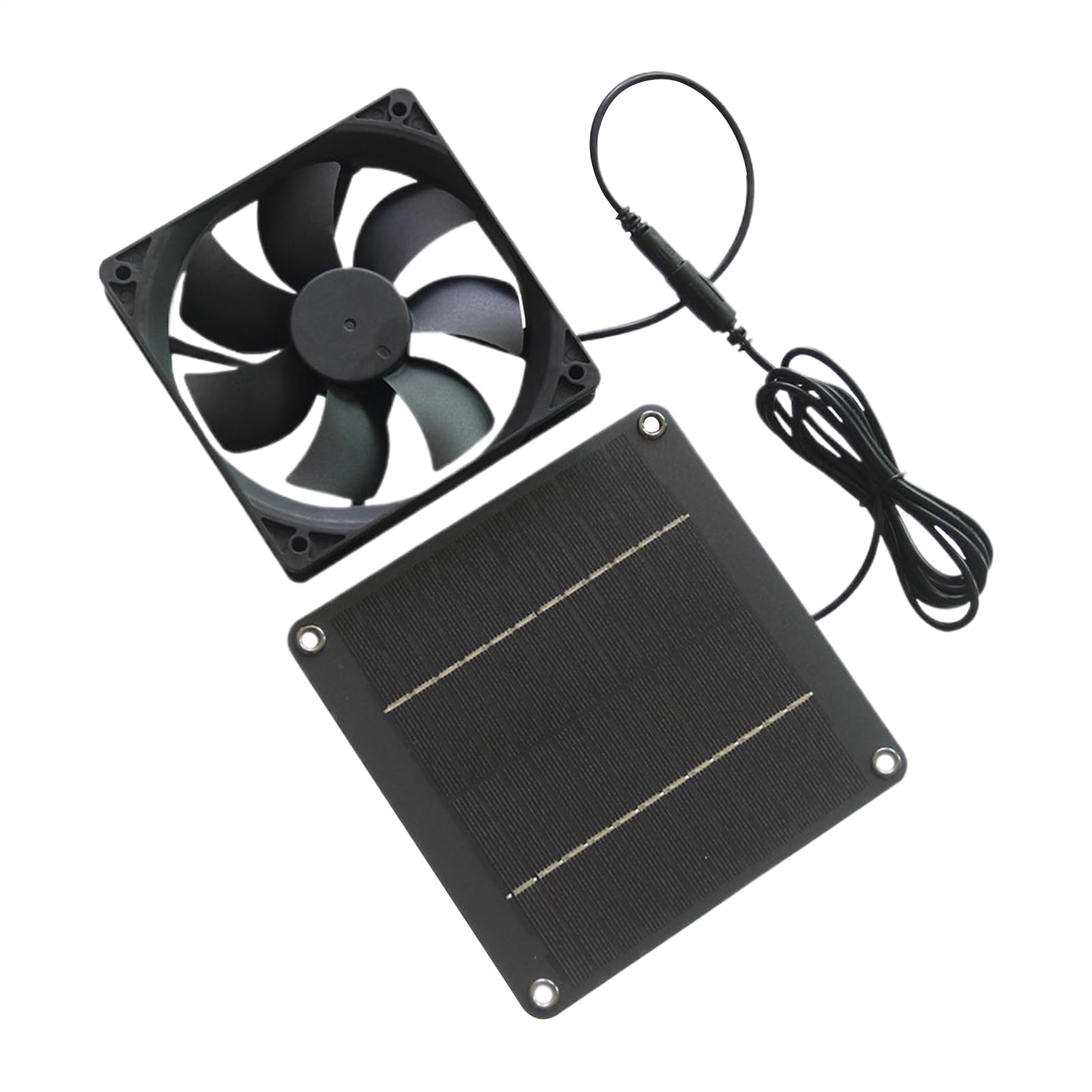 Ventilatore Di Scarico Solare 20W Impermeabile - Ventilatore Solare per Capanno - Portatile per Pollaio Garage Gazebo Soffitto Tetto Cucce Capanno Area Animali