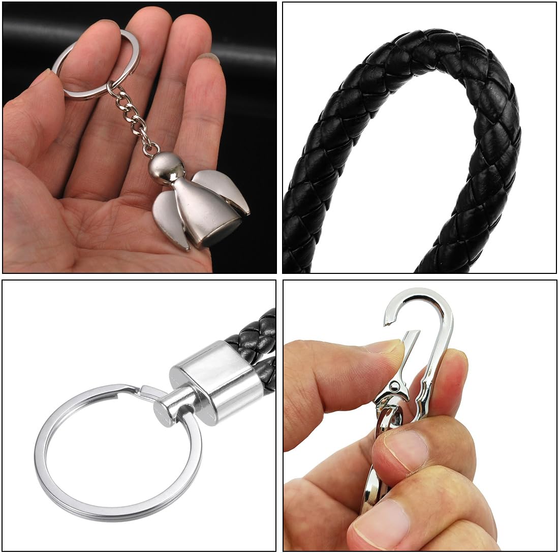 Portachiavi Angelo Custode Con Cuore | Ciondolo Portafortuna In Metallo Per Ragazze E Donne - Regalo In Scatolina - 2