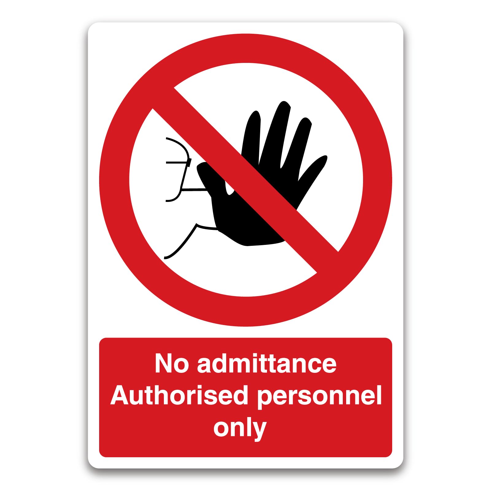No Admittance Signs Prohibition to Promote a Safe Work Environment Metal Tin Sign 8 x 12 inch for Industrial & Commercial