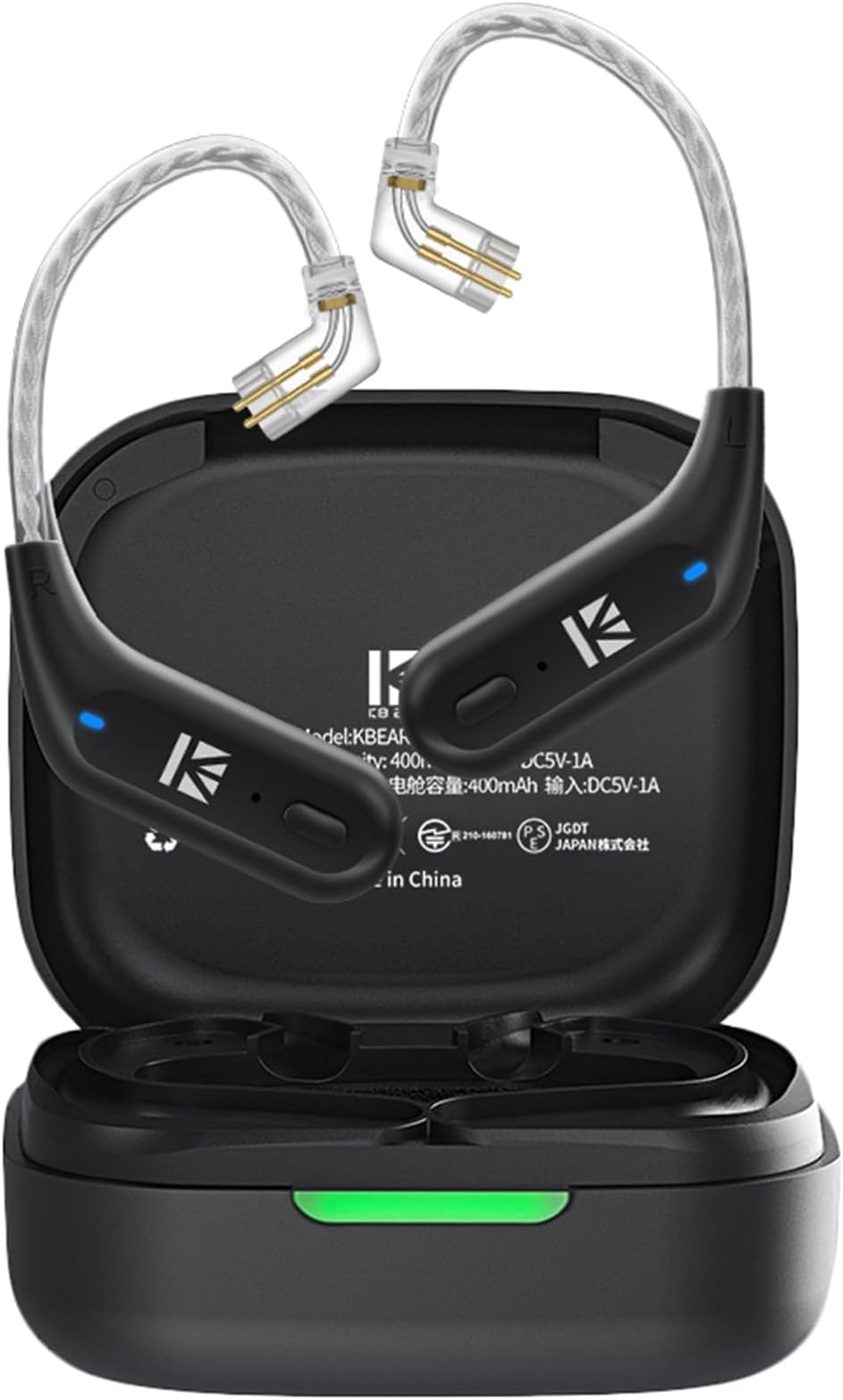 KBEAR BT15 PRO IEM Bluetooth Adapter, Bluetooth 5.4 Module,QDC 2-Pin Wireless Waterproof Earhook with Low-Latency LE Audio, AAC Hi-Fi Sound KZ ZS10 PRO/X/2, ZSN Pro/X, AS16 PRO, Zax,ZAR, CRA/C12