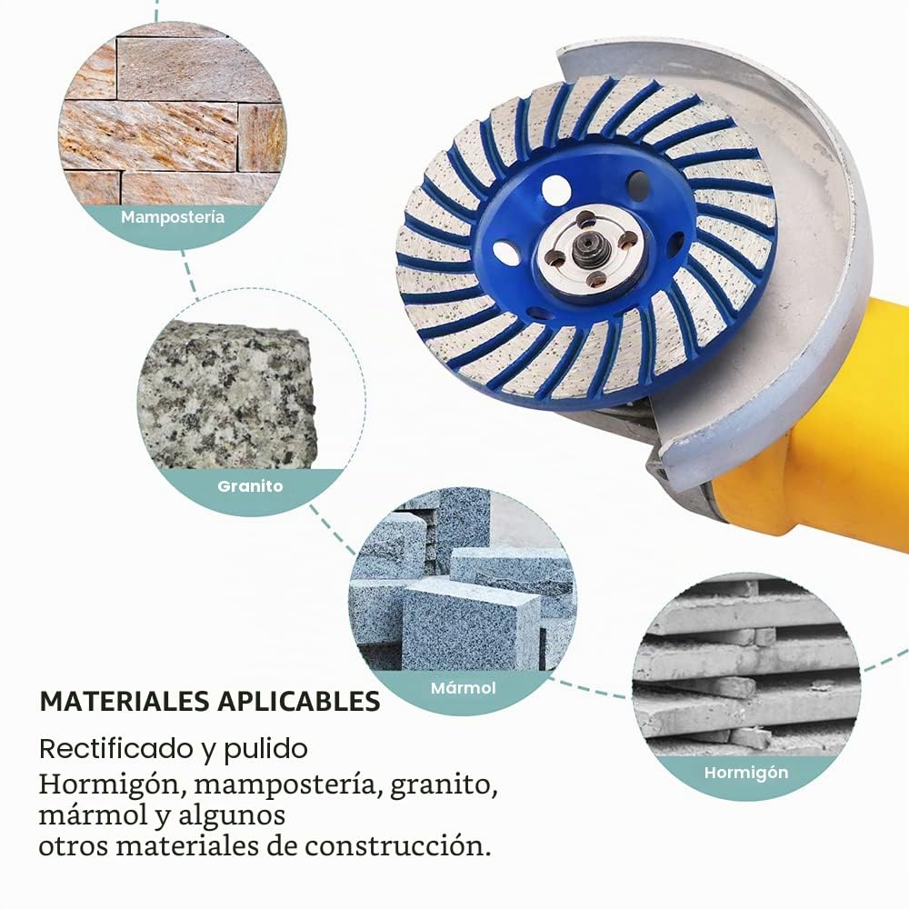 HIGHDRIL Mola a Tazza Diamantata 125 mm e HIGHDRIL Fresa diamantata