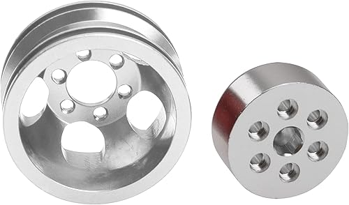 Miniatura 3 de Metal RC Beadlock RC rueda llanta Hub para WPL B1 B14 B16 B24 B36 C14 C24 C34 B36 JJRC 116 RC coche (plata)