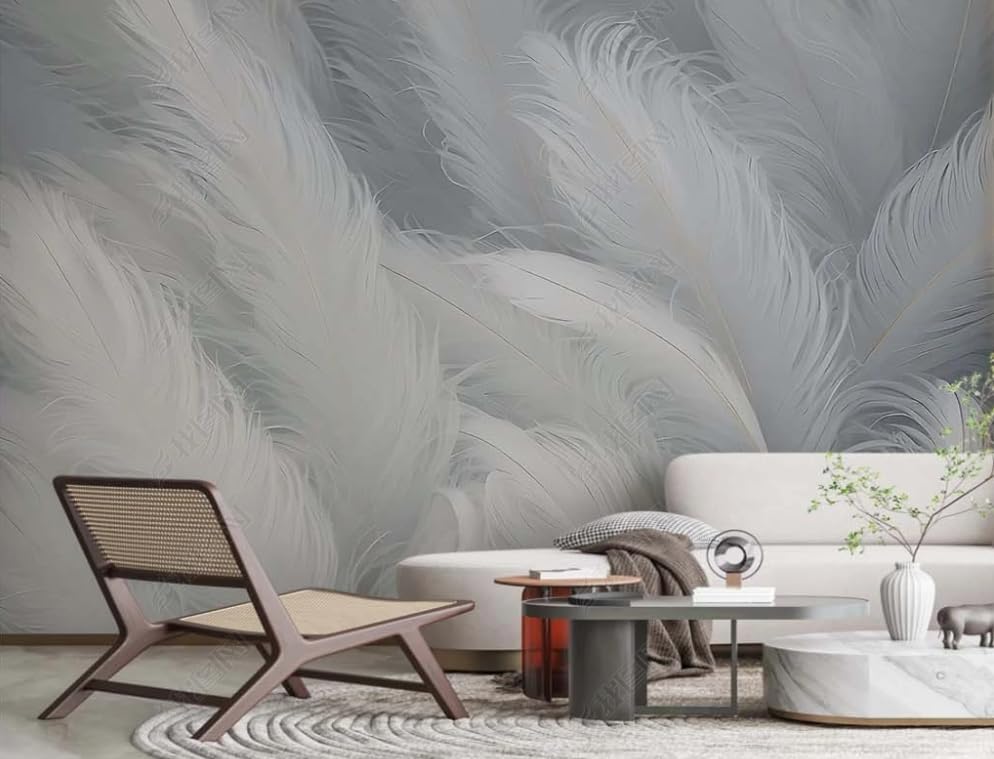 Papier Peint Intissé Plume 350x256cm | Poster Géant Mural pour Salon et Grand Restaurant