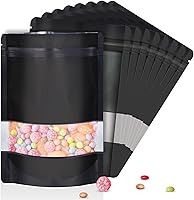 Vista 16 de 5.9"x8.6" 120 piezas Bolsas de Mylar para almacenamiento de alimentos, bolsa a prueba de olores con ventana mate, bolsas de almacenamiento