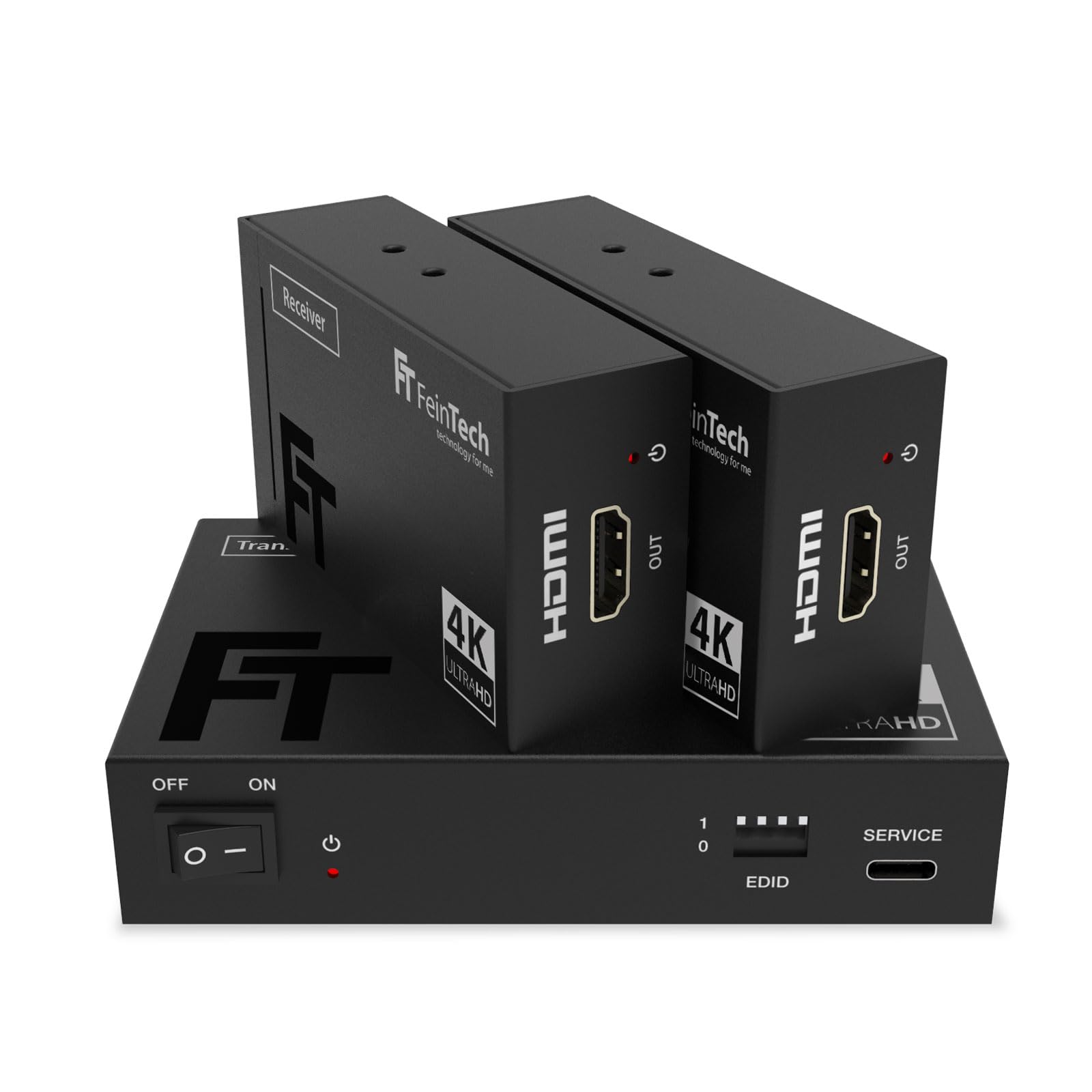 FeinTech SX230 HDMI 2.0 Splitter 1 in 2 Out + Loopthrough 60 m Extender Over CAT LAN 4K 60Hz