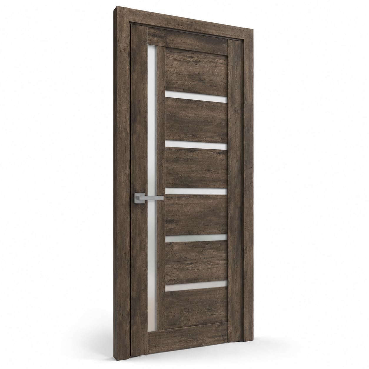 SARTODOORS Quadro 4088 Interior Door 32 x 80 in, Single Swing Door Slab with Frosted Glass