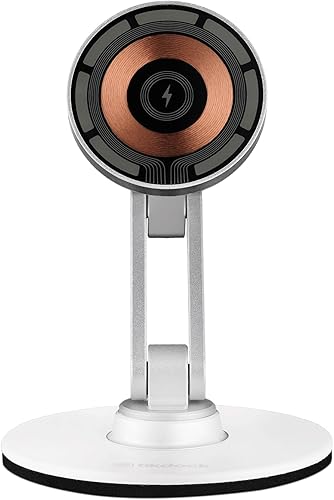 Miniatura 6 de ClikDock Soporte magnético inalámbrico para teléfono celular, giro de 360, construcción de aluminio, compatible con teléfonos MagSafe para iPhone y