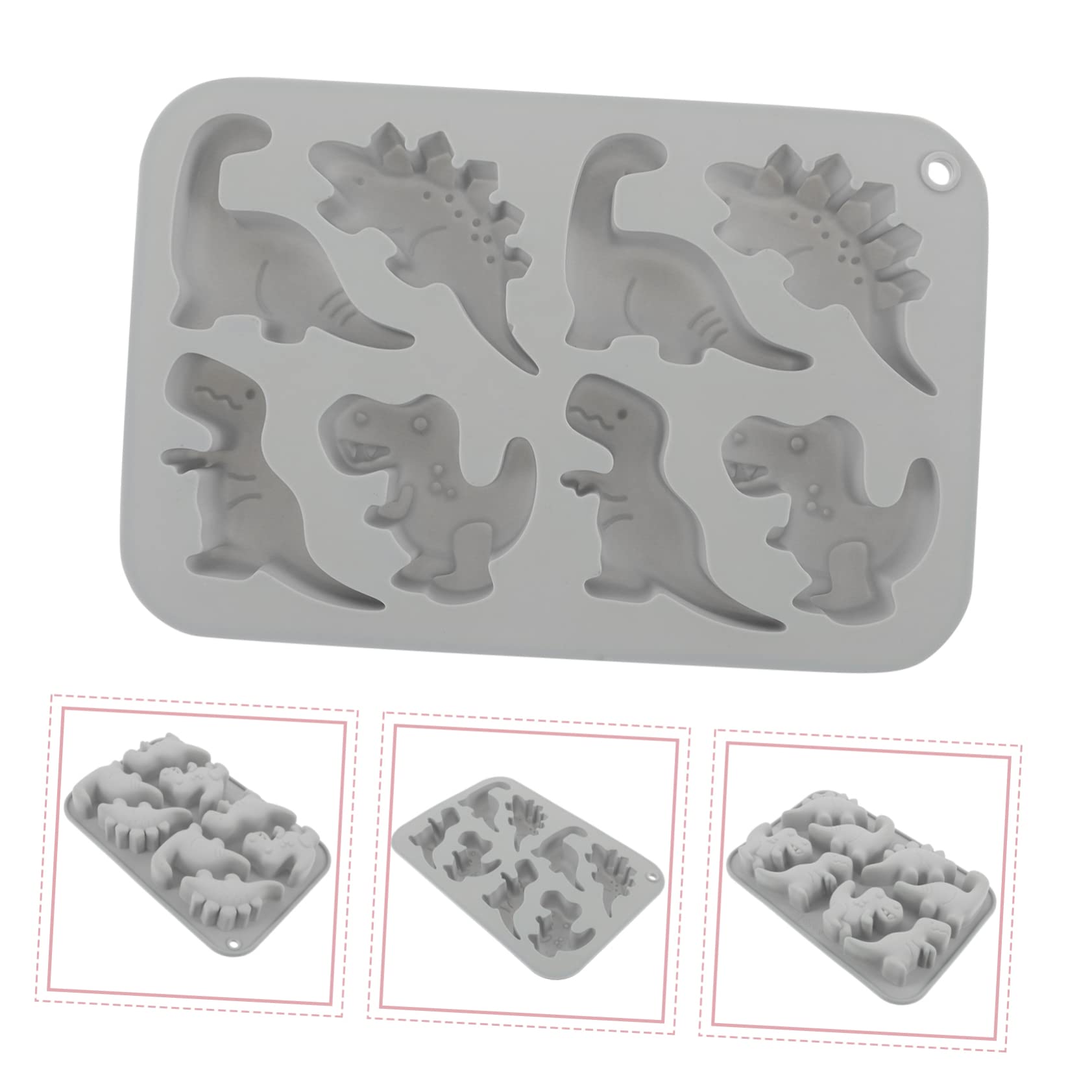 5stücke Dinosaurier Silikonform Für Schokolade Und Süßigkeiten Antihaftbeschichtet Wiederverwendbar Für Diy-bäckerei Zu Hause Fach Design