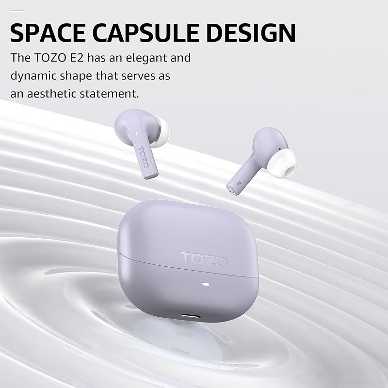 TOZO E2 Wireless Earbuds with 10mm Powerful Bass Drivers, AI Clear Calls image 2