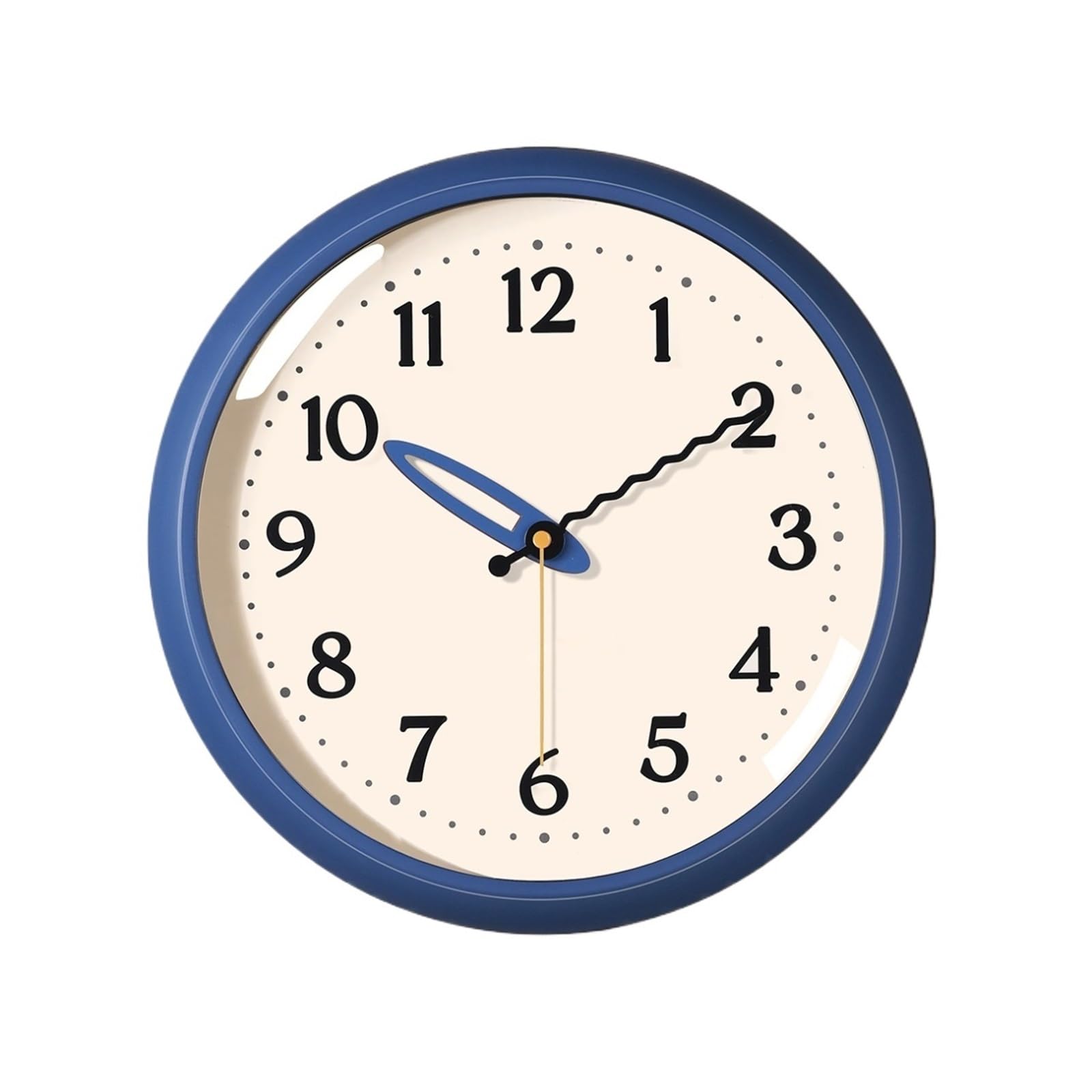 Aioneer Wall Clock Minimalist Wall Clock Silent Battery Powered For Home Use Large Font-Blue