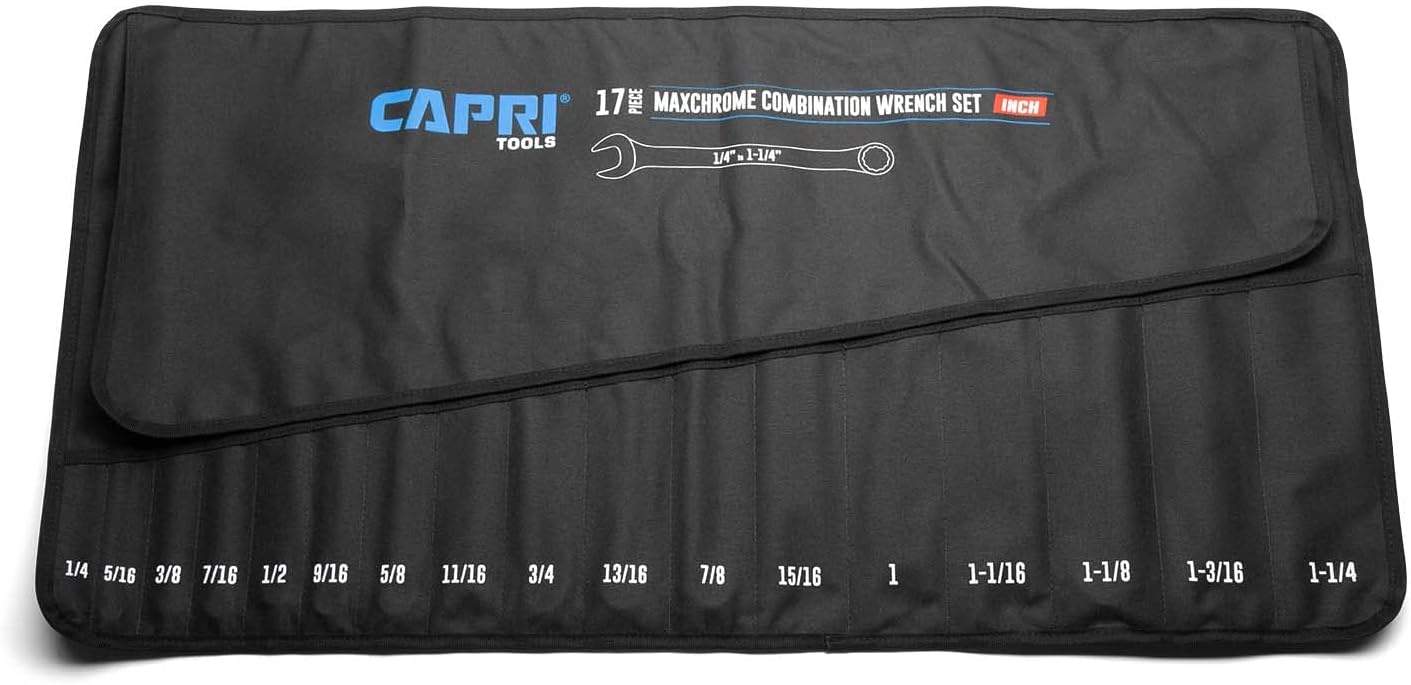 Capri Tools Wrench Roll Up Pouch Standard Pockets