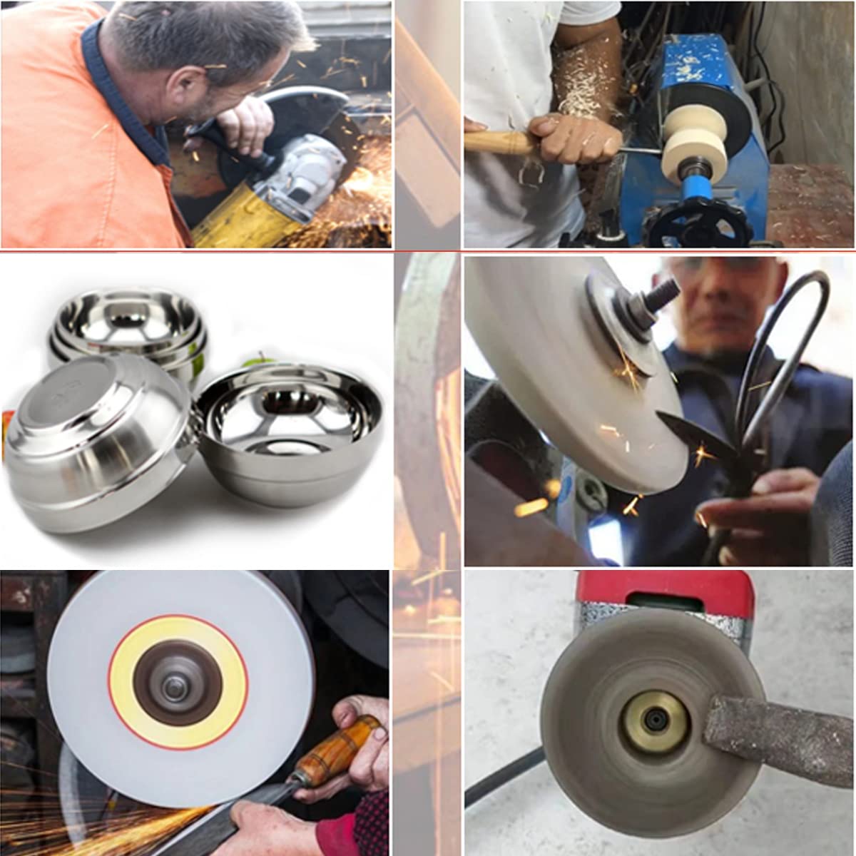 Mola da Banco Corindone Bianco,Diametro Esterno 125mm Diametro del Foro 12.7mm Spessore 16mm,120 Grit