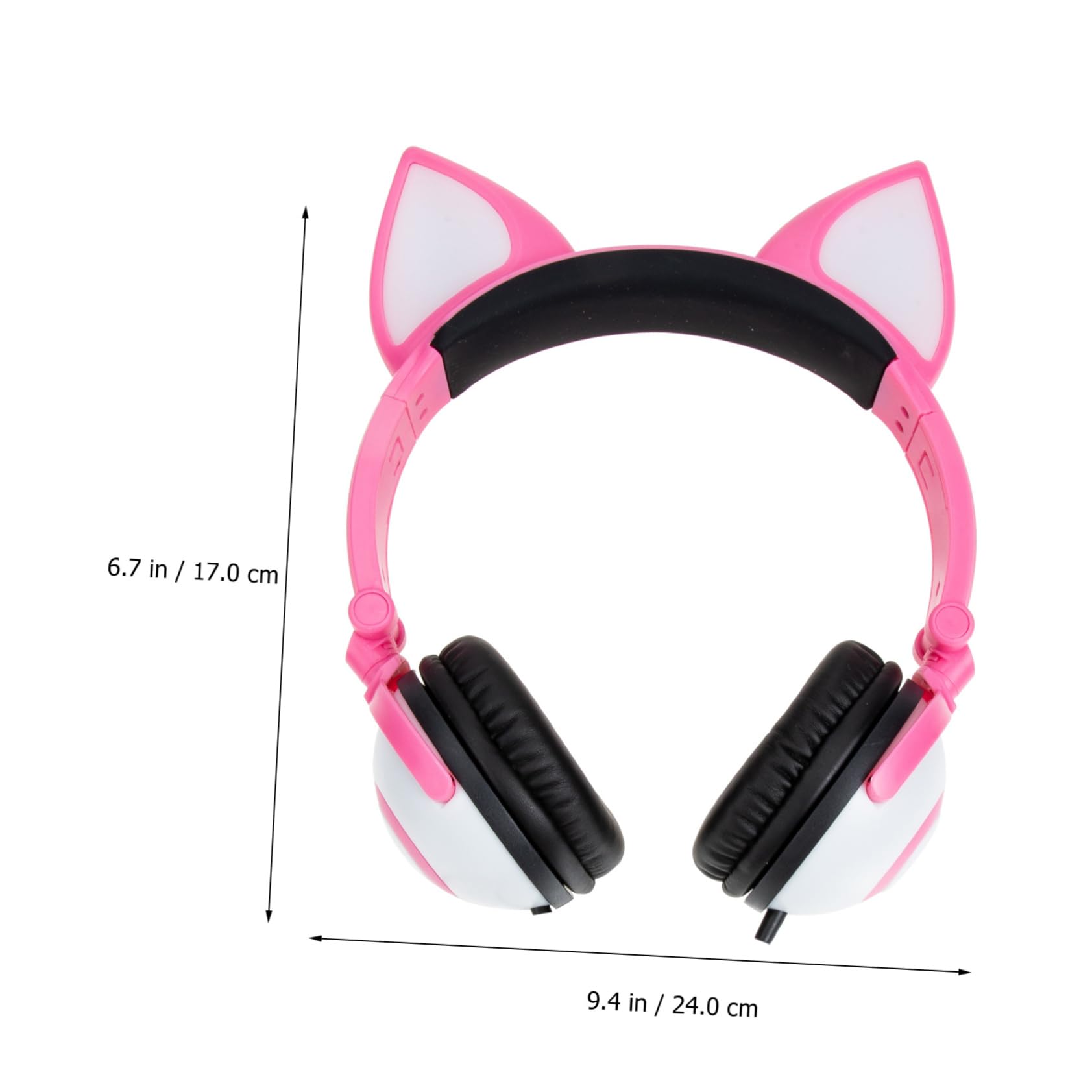 SHINEOFI Auricolari per Bambini Orecchie da Gatto, Jack 3, 5mm Rosa