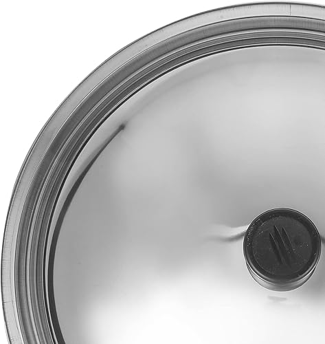 Miniatura 9 de Hemoton Cubierta universal para sartenes portátiles para lavavajillas, tapa de olla de acero inoxidable, tapa redonda para wok, cúpula de fusión de