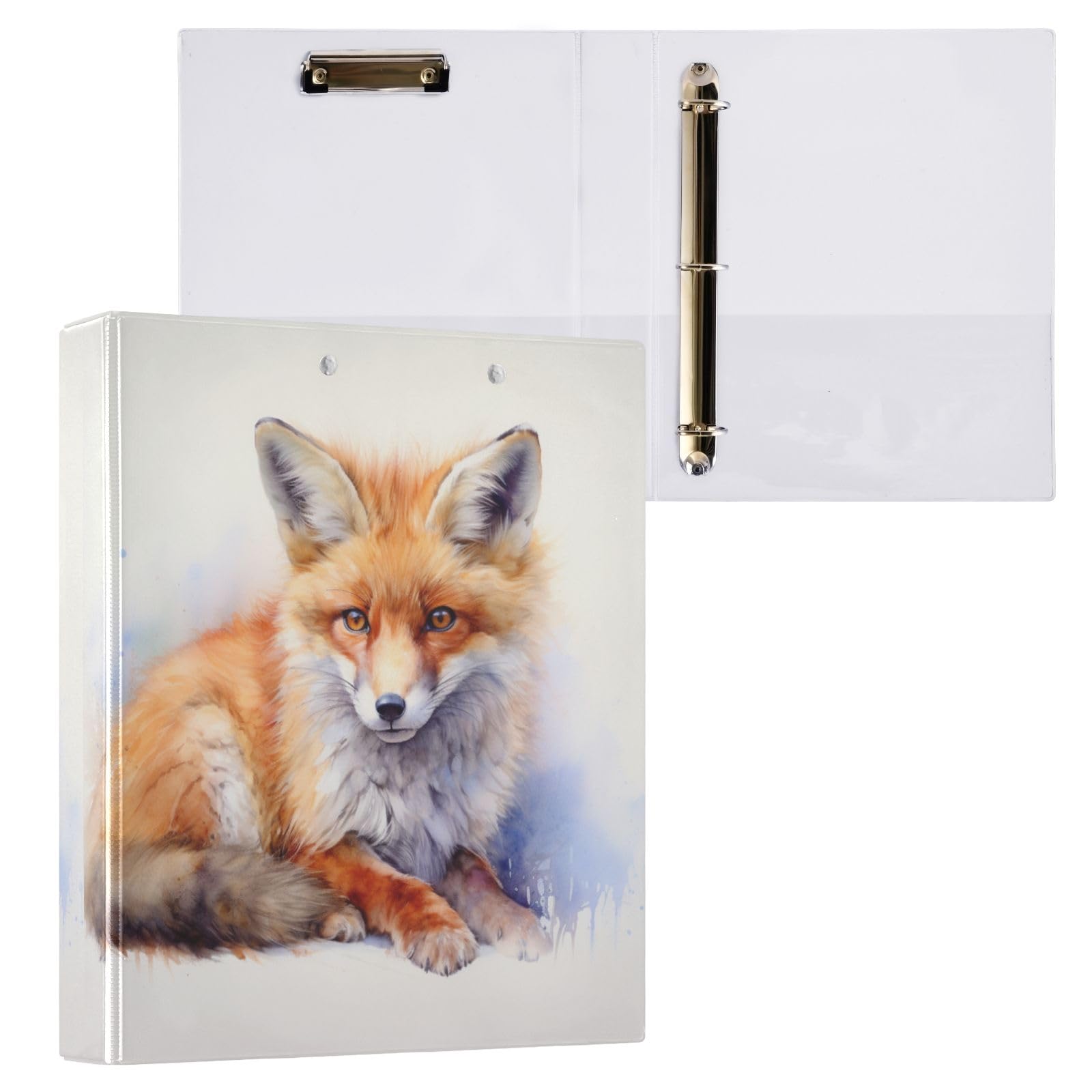 Red Fox - Raccoglitore a 3 anelli, 3,8 cm, contiene 200 fogli con 3 tasche interne trasparenti in PVC, per scuola e ufficio